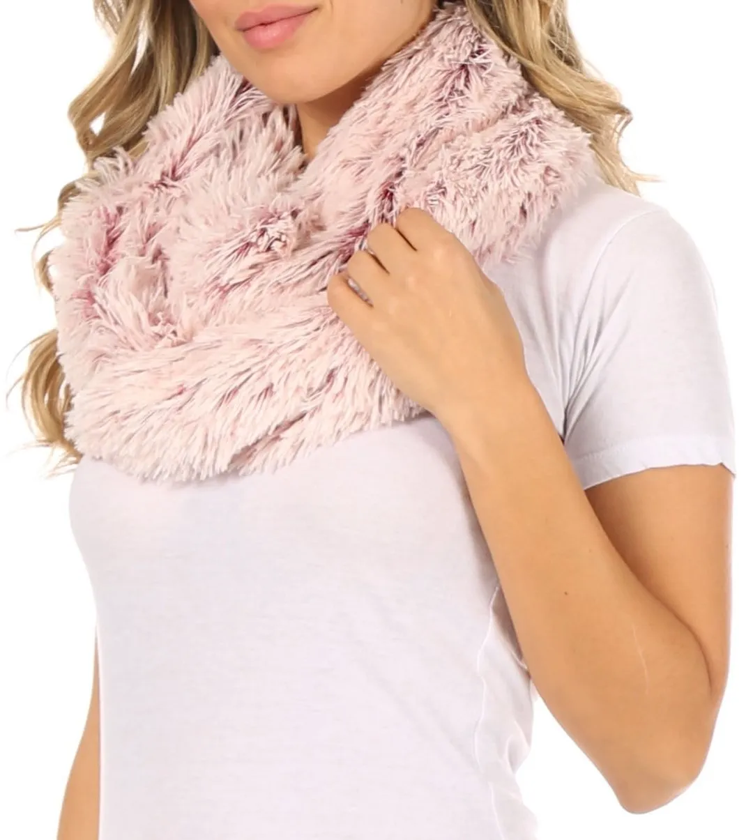 Sakkas Abhy Soft Fall Winter Furry Infinity Wrap Scarf