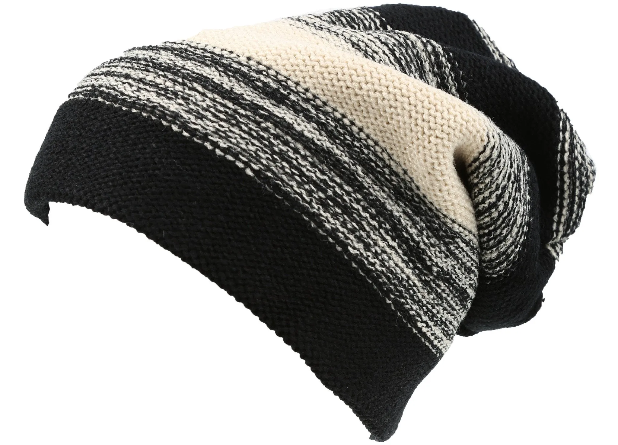 Sakkas Balmn Long Tall Classic Striped Heather Faux Fur Lined Unisex Beanie Hat