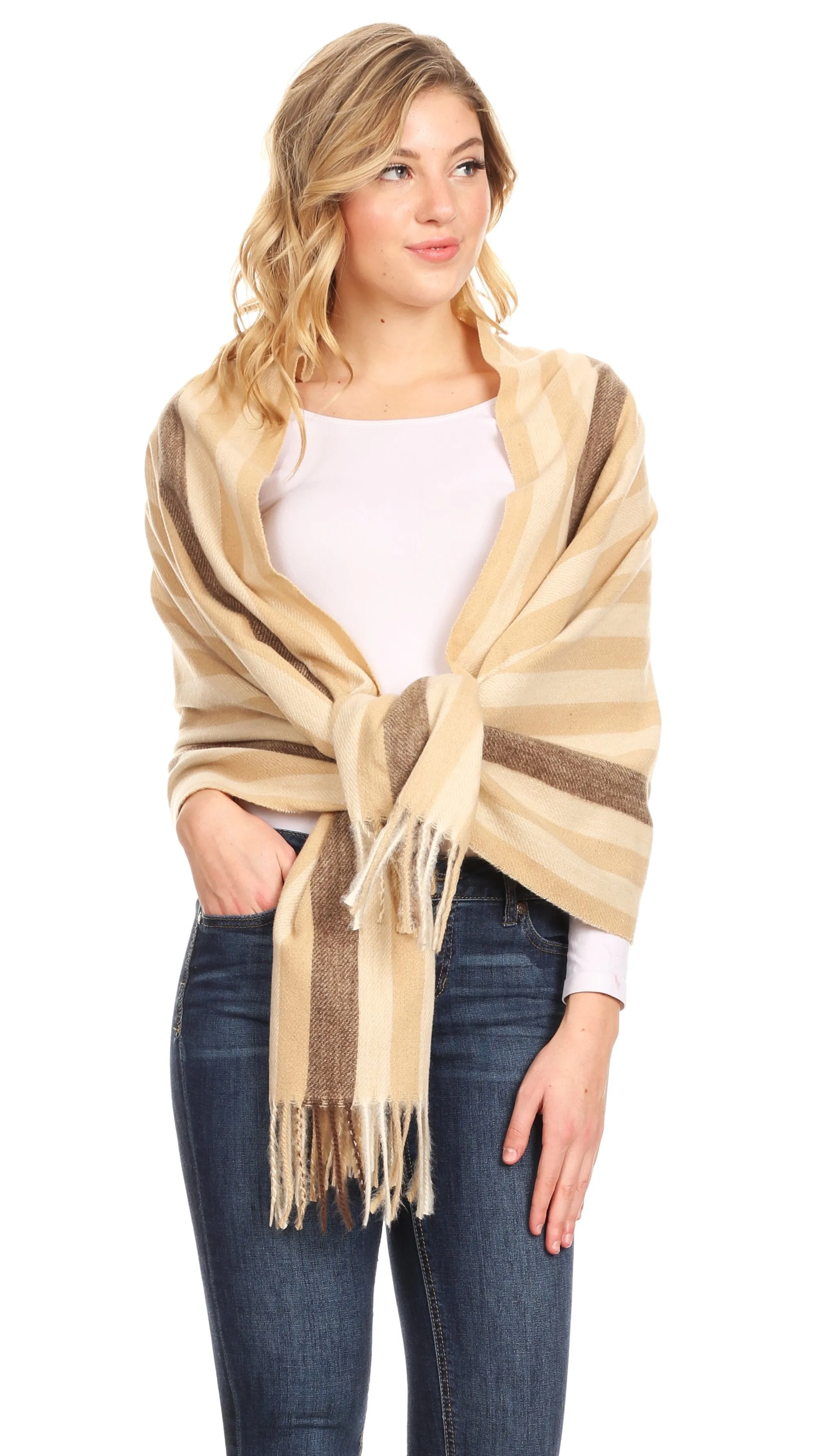 Sakkas Martinna Women's Winter Warm Super Soft and Light Pattern Shawl Scarf Wrap