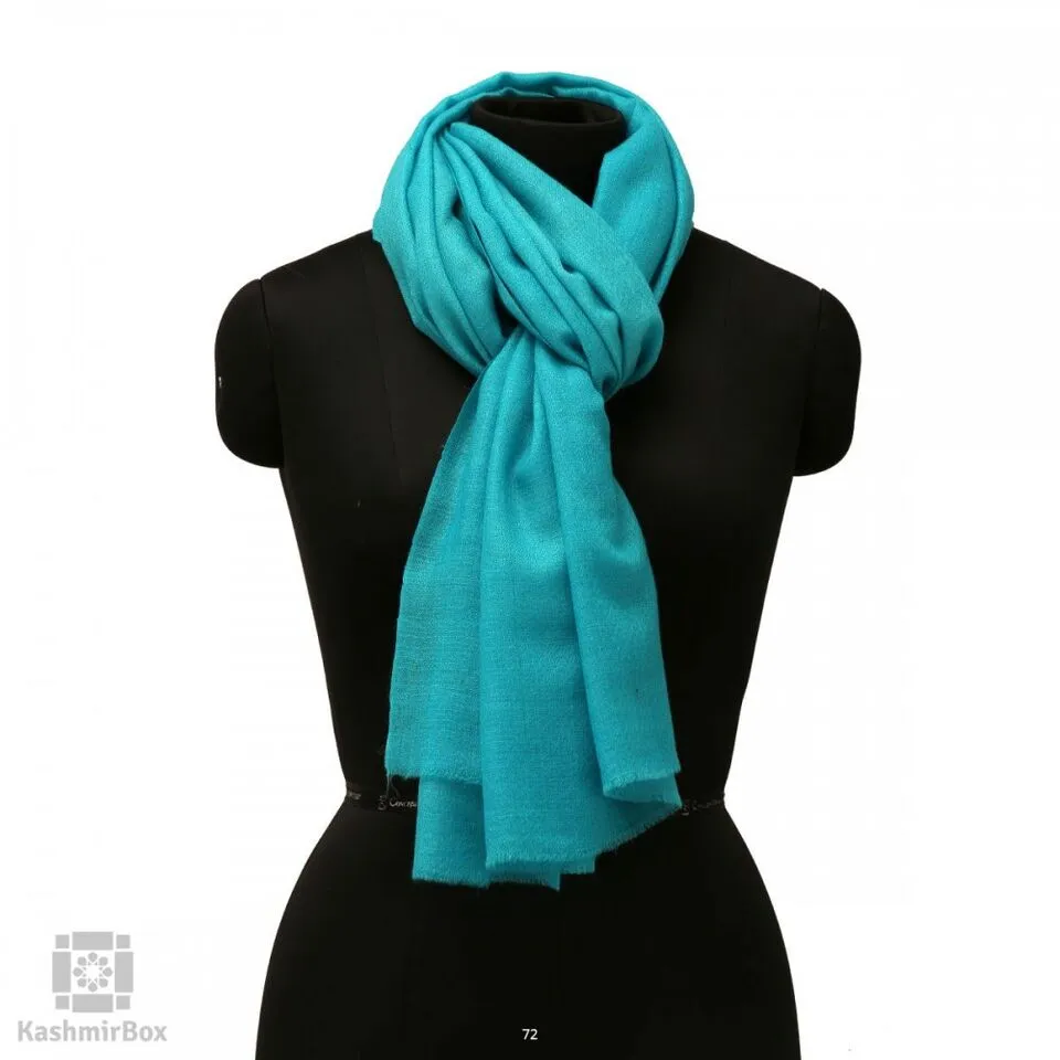 Sapphire Blue Wool Scarf