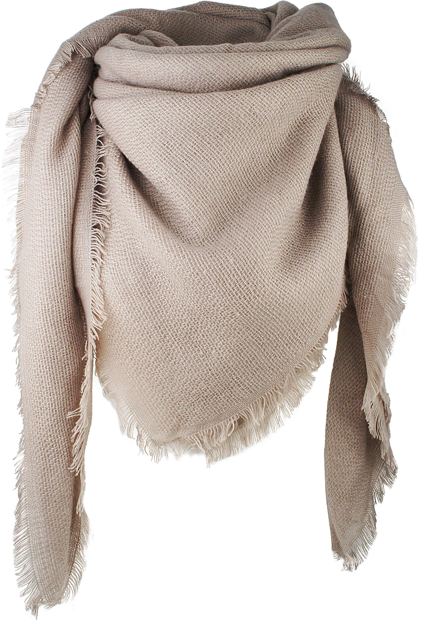 Soft Classic Luxurious Blanket Solid Color Square Scarf Wrap