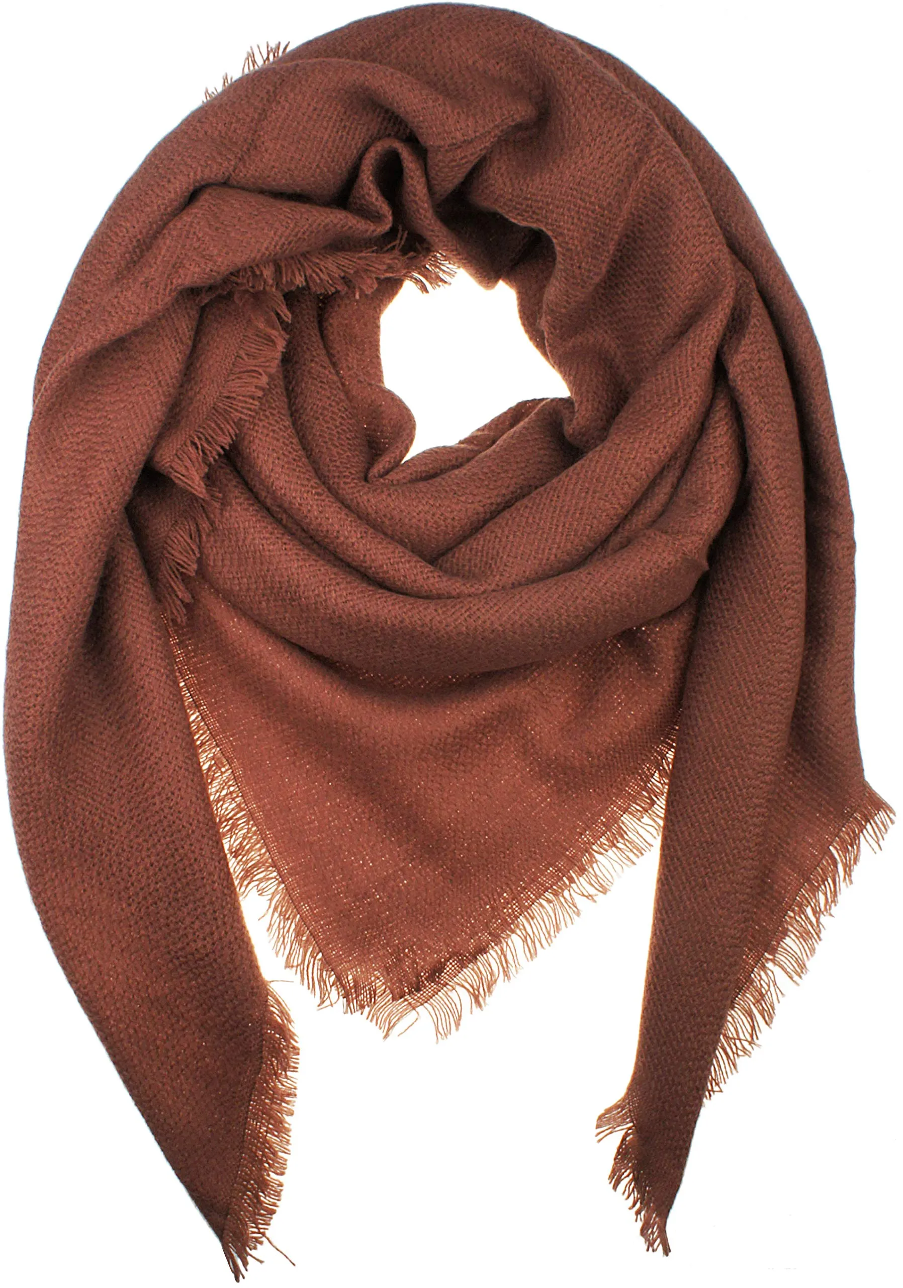 Soft Classic Luxurious Blanket Solid Color Square Scarf Wrap