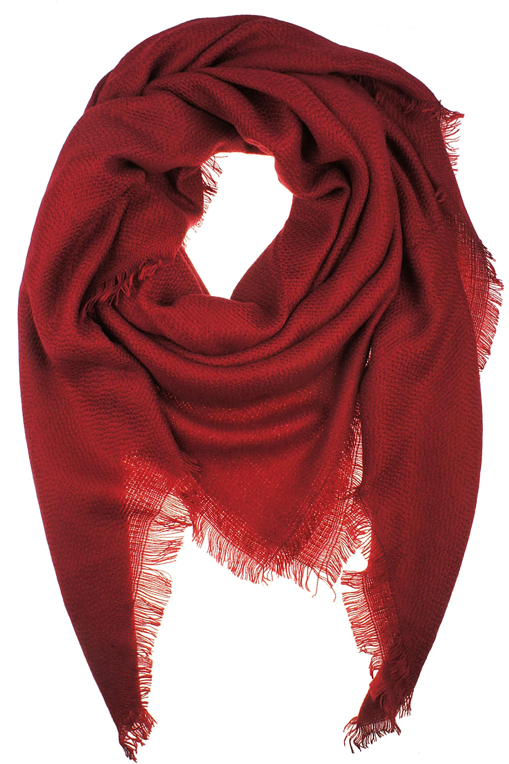 Soft Classic Luxurious Blanket Solid Color Square Scarf Wrap