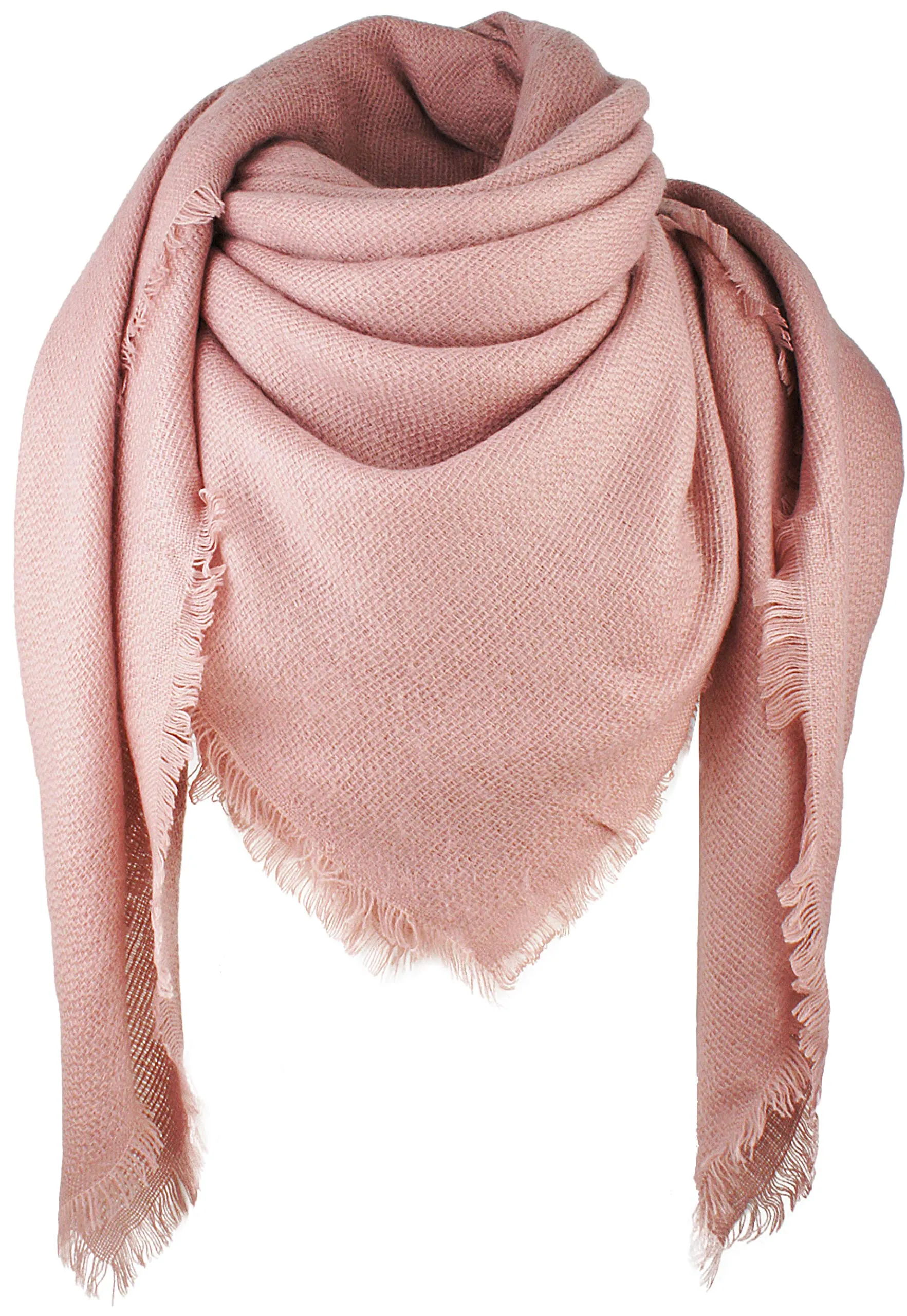 Soft Classic Luxurious Blanket Solid Color Square Scarf Wrap