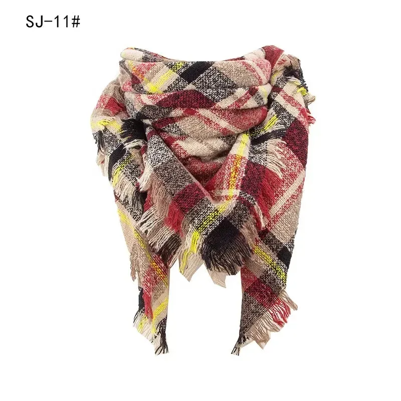 Tartan Elegance Women Plaid Lightweight Scarf Tartan Wrap Lattice Large Warm Cozy Blanket Soft Shawl Checked Winter Scarfs for Women