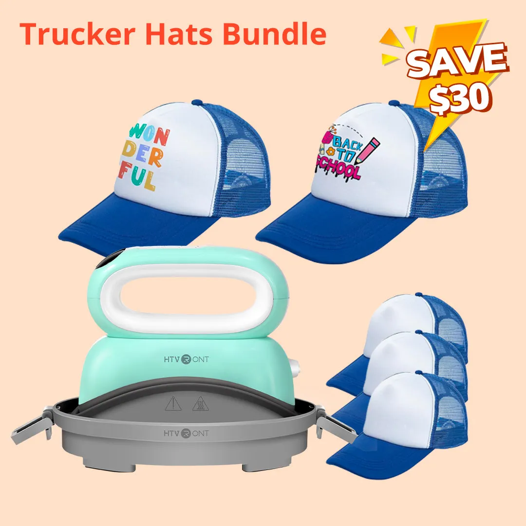 [Trucker Caps Bundle]Hat Heat Press Machine Hats Trucker Hat 5PCS