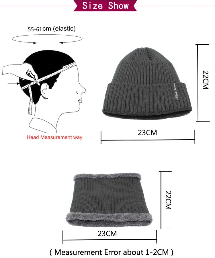 Winter Beanies Men Knitted Caps