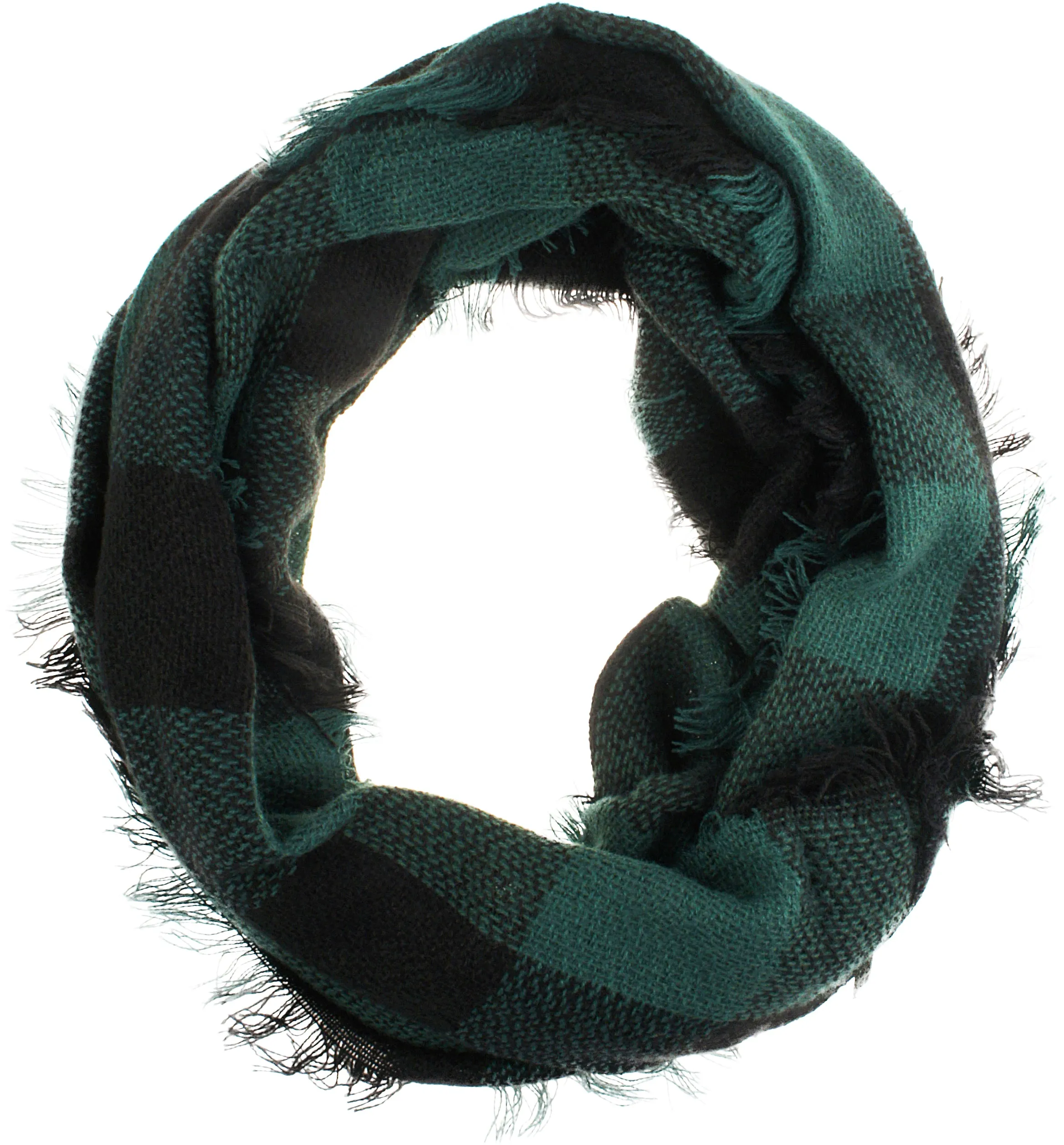 Womens Light Weight Plaid Tartan Winter Infinity Circle Loop Scarf