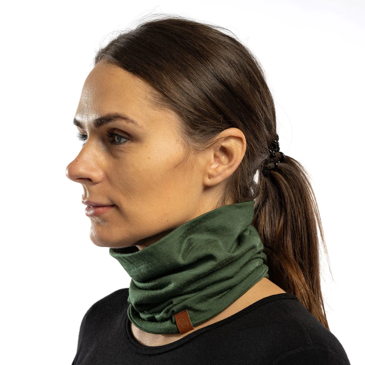 Women's Merino Neck Gaiter Dark Green