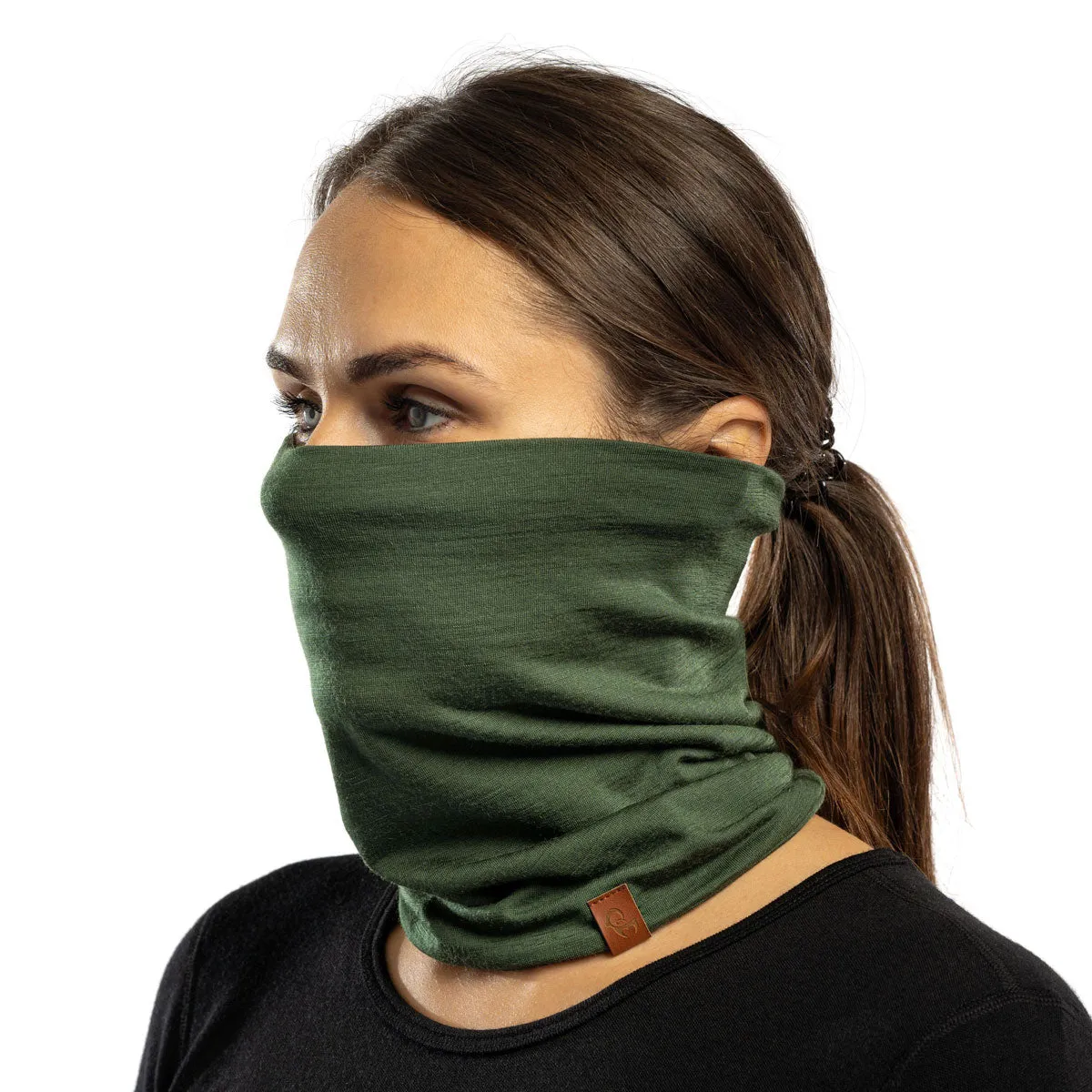 Women's Merino Neck Gaiter Dark Green