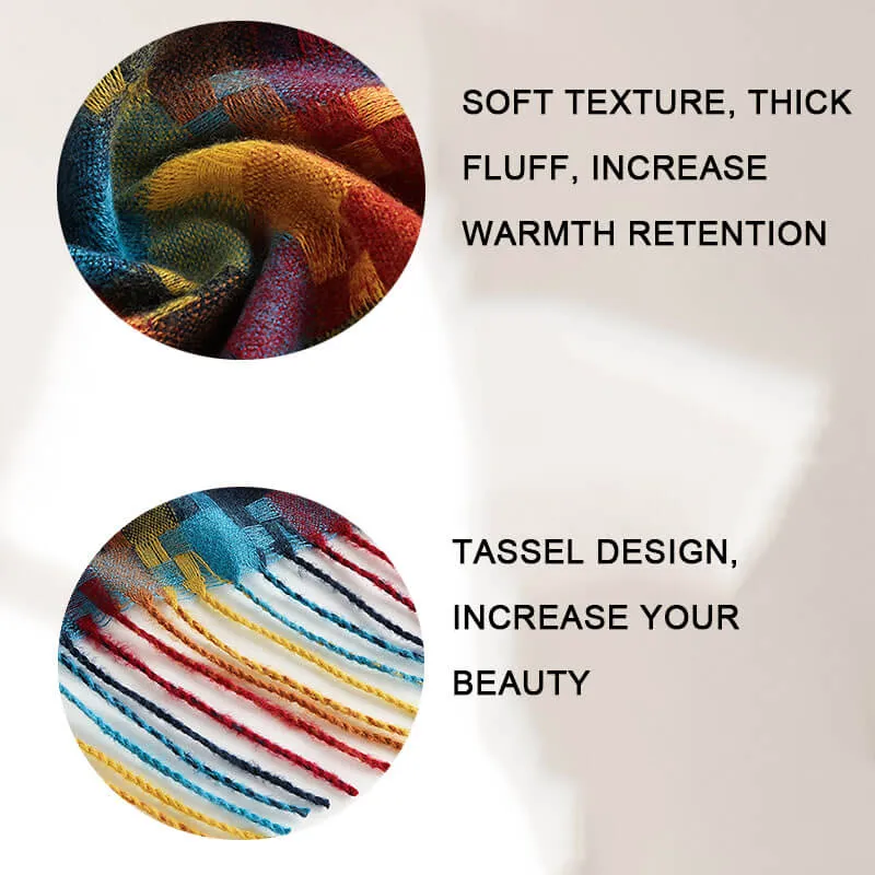 Womens Pashmina Shawls Wraps Warm Winter Scarfs Gift Soft Cashmere Feel Fall Scarf for Women