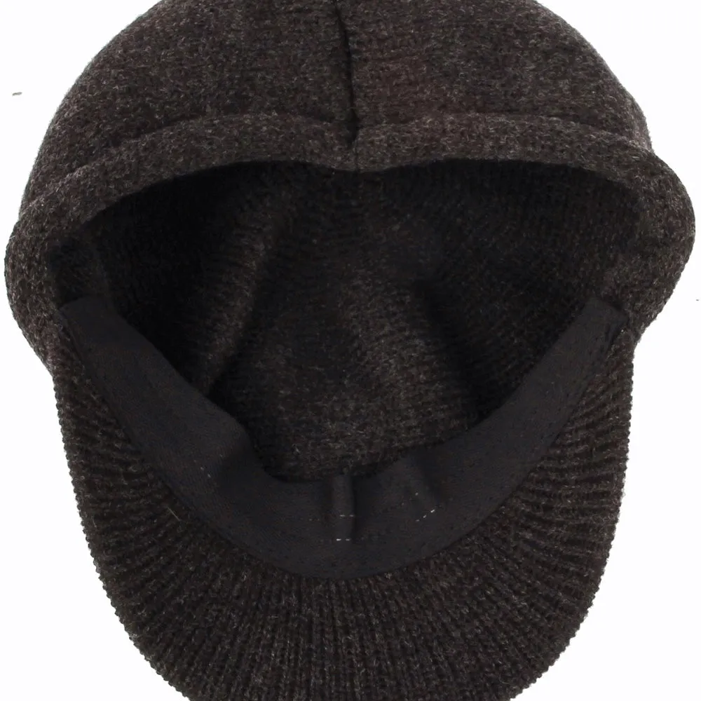 Wool Knit Visor Pom Beanie Hat Baseball Watch Cap DWR1135