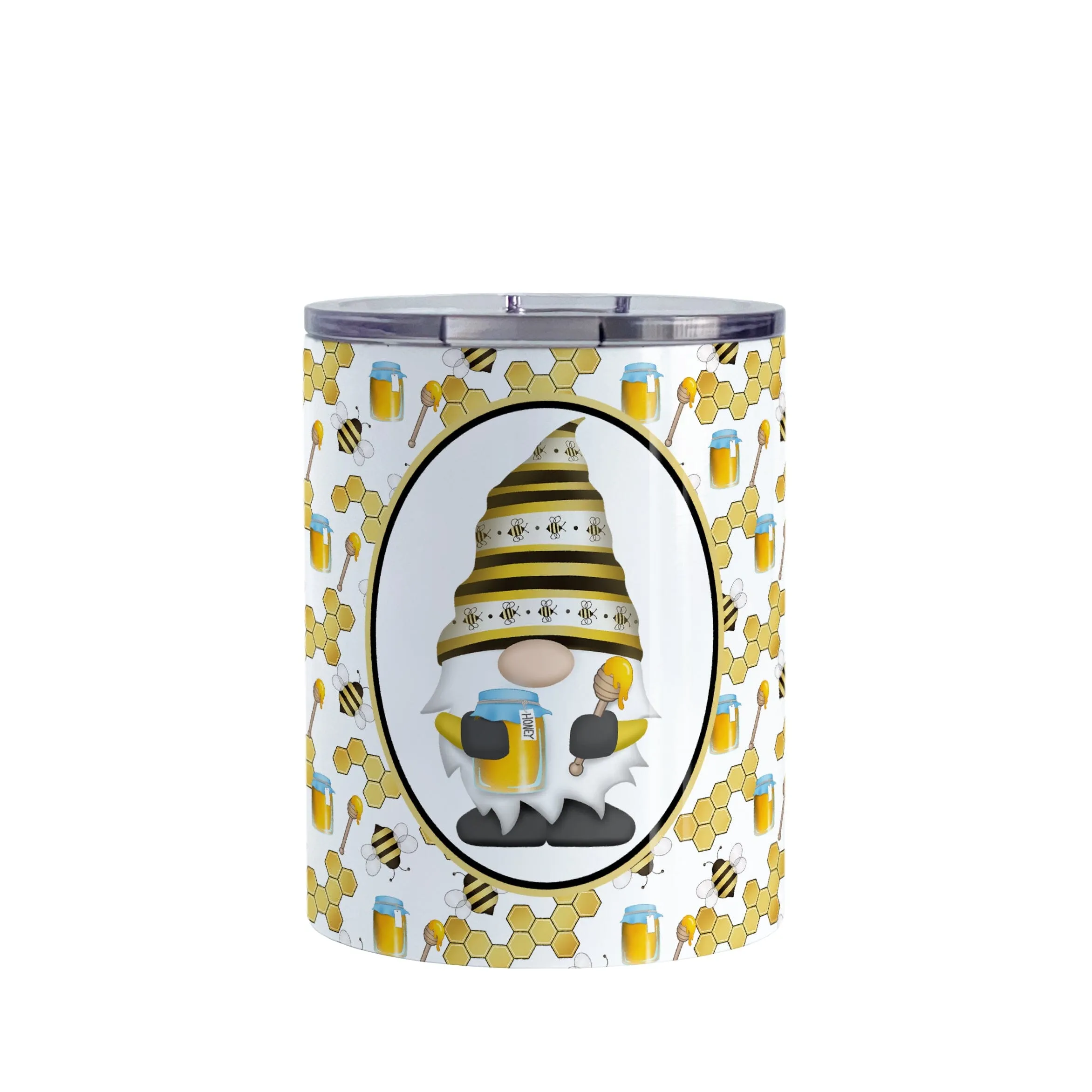 Yellow Gnome Honey Jar Bee Tumbler Cup